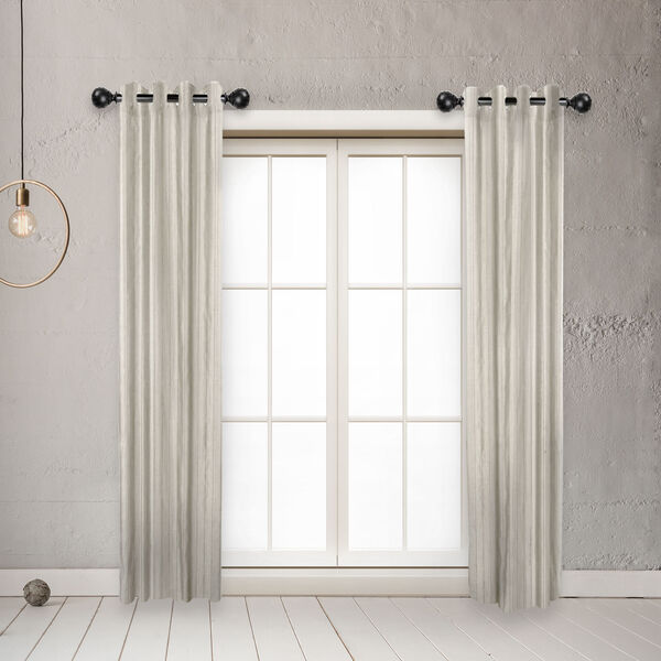 Odelia Black 20-Inch Side Curtain Rod, Set of 2, image 2