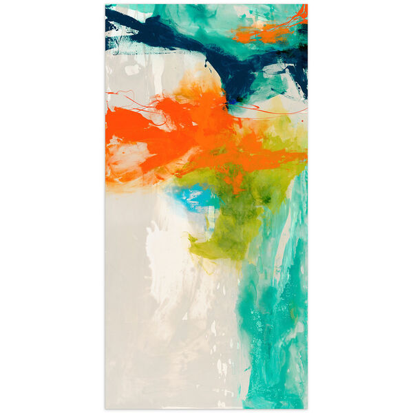 Tidal Abstract 1 Frameless Free Floating Tempered Glass Panel Graphic Wall Art, image 3
