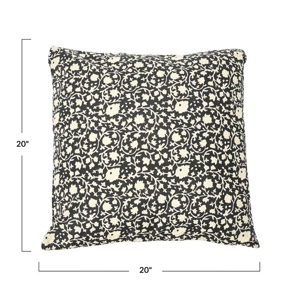 Black and White 20 x 20-Inch Pillow, image 6