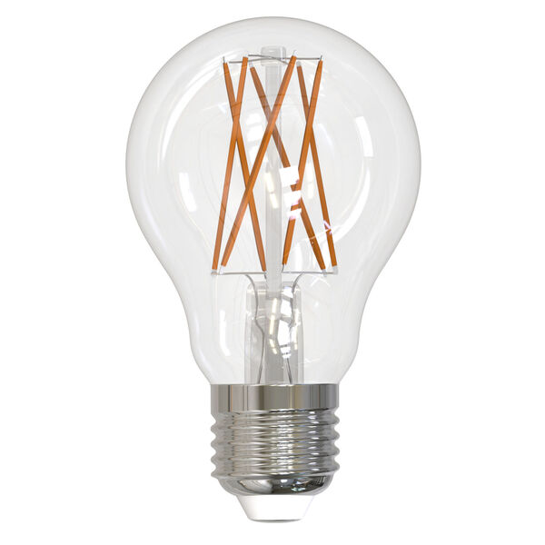 Pack of 2 Clear LED Filament A19 60 Watt Equivalent Standard Base Warm White 800 Lumens Light Bulbs, image 1