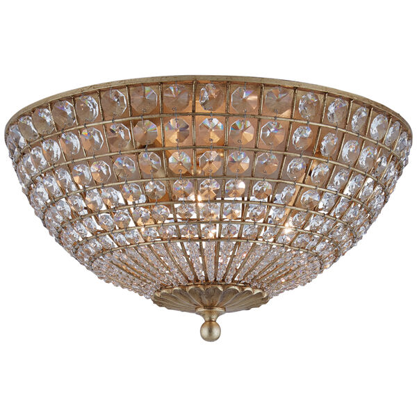 Renwick Flush Mount in Gild with Crystal by AERIN, image 1