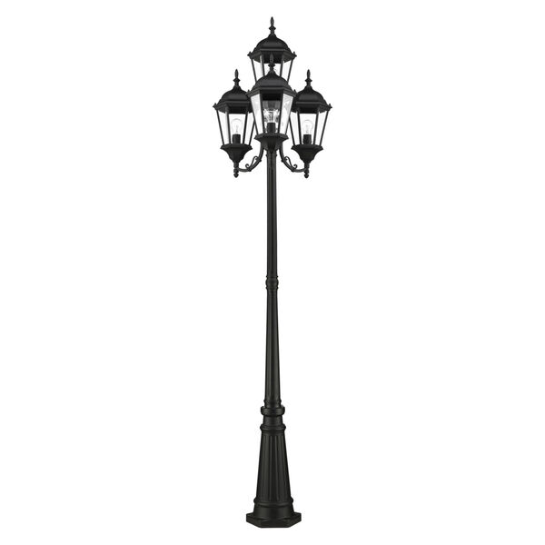Hamilton Textured Black Four-Light Outdoor Post Lantern, image 2