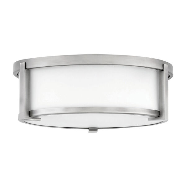 Lowell Antique Nickel Two-Light Flush Mount, image 1
