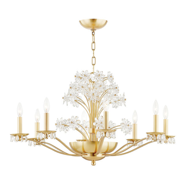 Beaumont Brass Polished 10-Light Chandelier, image 1