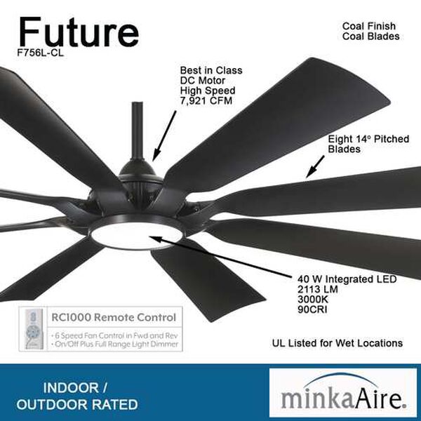 Future Coal 65-Inch Outdoor Ceiling Fan, image 6