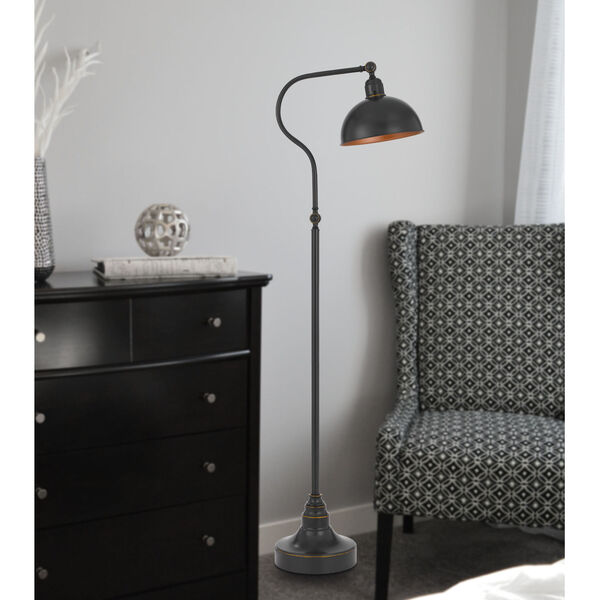 Industrial Dark Bronze One-Light Adjustable Floor Lamp, image 2