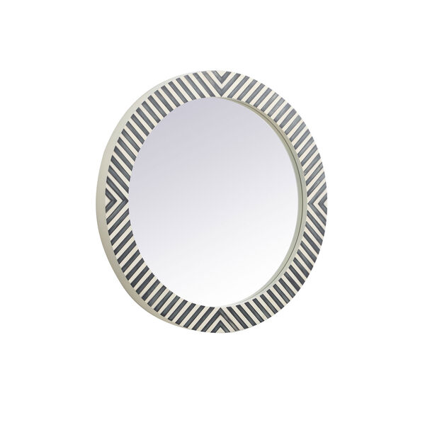 Colette Chevron 28-Inch Round Mirror, image 5