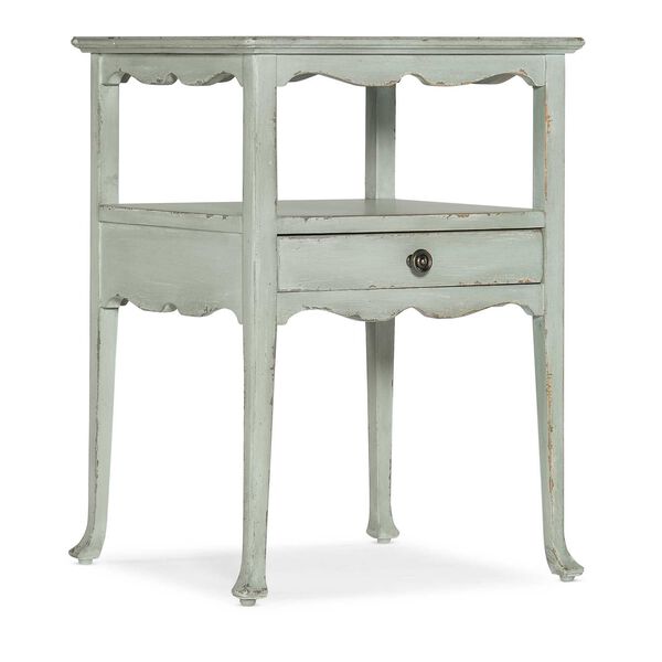 Charleston Haint Blue Accent Table with Drawer, image 1