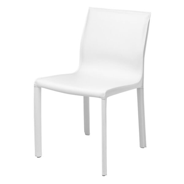 Colter Matte White Armless Dining Chair, image 1