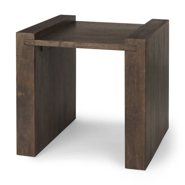 Athelia Dark Brown Wood Accent Table, image 1
