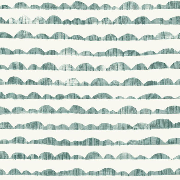 Hill and Horizon Blue Wallpaper - SAMPLE SWATCH ONLY, image 1
