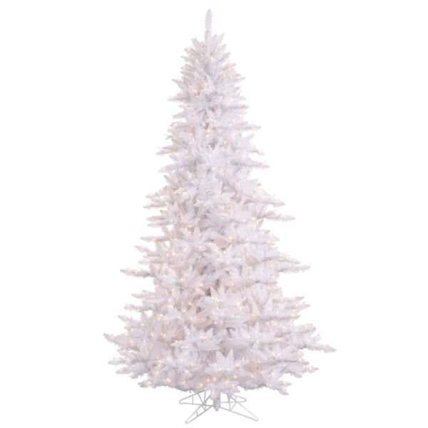 White 5 Ft. by 34 In. Artificial Pre-lit Tree, image 1