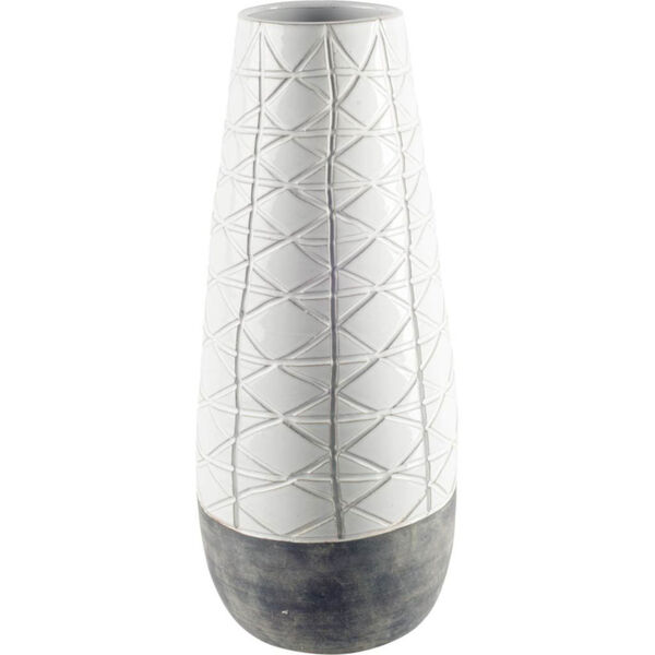Harrier II Gray and White Ceramic Vase, image 1