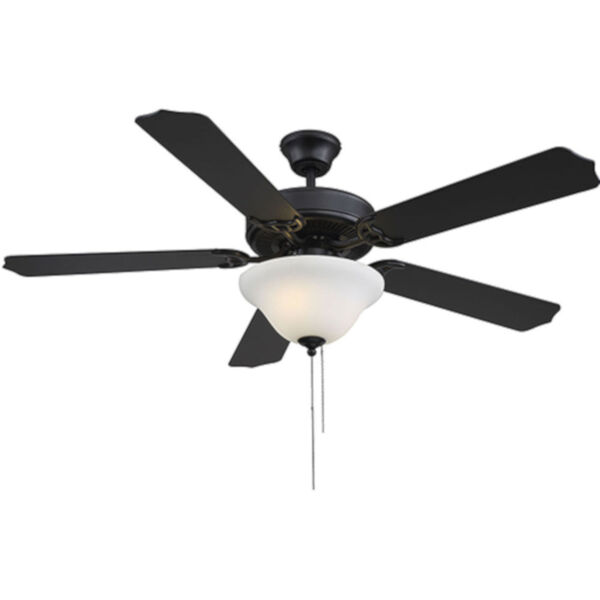 George Matte Black 52-Inch Two-Light LED Ceiling Fan, image 1