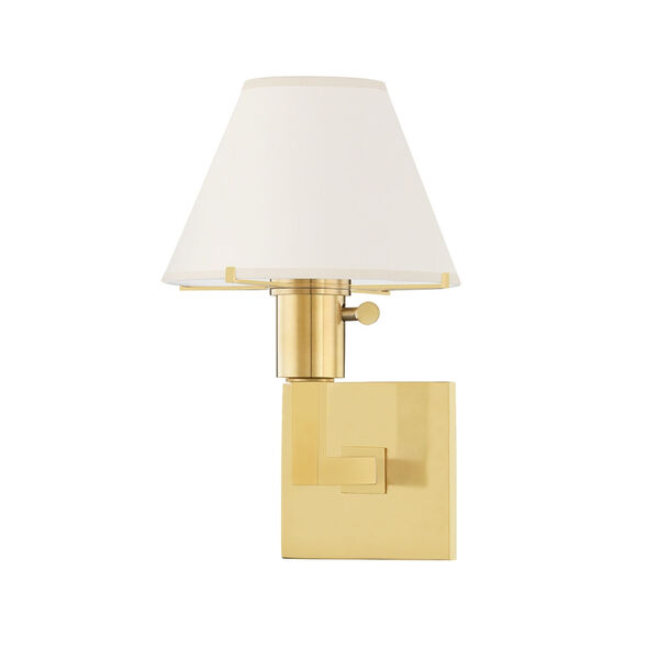 Leeds Aged Brass One-Light 12-Inch Wall Sconce, image 1