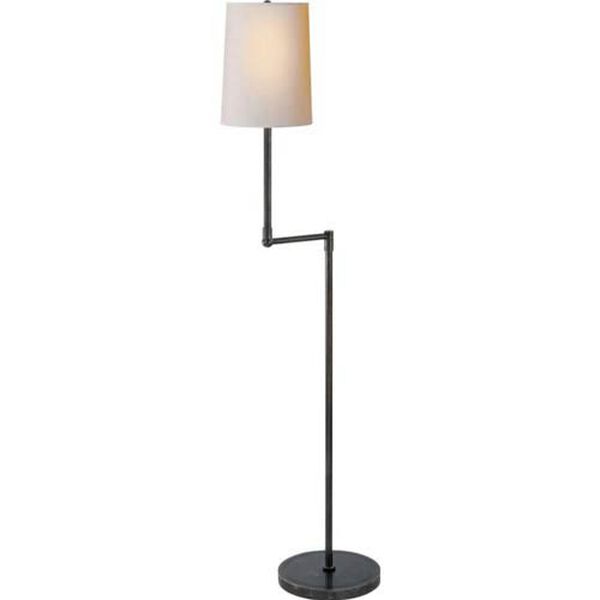 Ziyi Pivoting Floor Lamp in Bronze with Natural Paper Shade by Thomas O'Brien, image 1