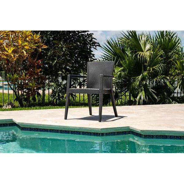 Alberta Anthracite Outdoor Stackable Armchair, Set of Two, image 3