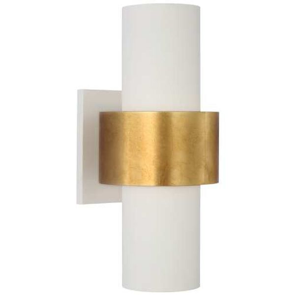Chalmette Plaster White and Gold Two-Light Medium Layered Wall Sconce by Julie Neill, image 1