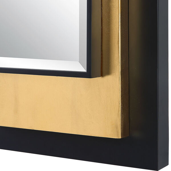 Roston Matte Black and Metallic Gold Wall Mirror, image 5
