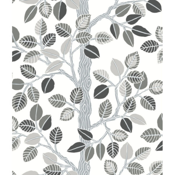 Forest Leaves Neutral Peel and Stick Wallpaper, image 2