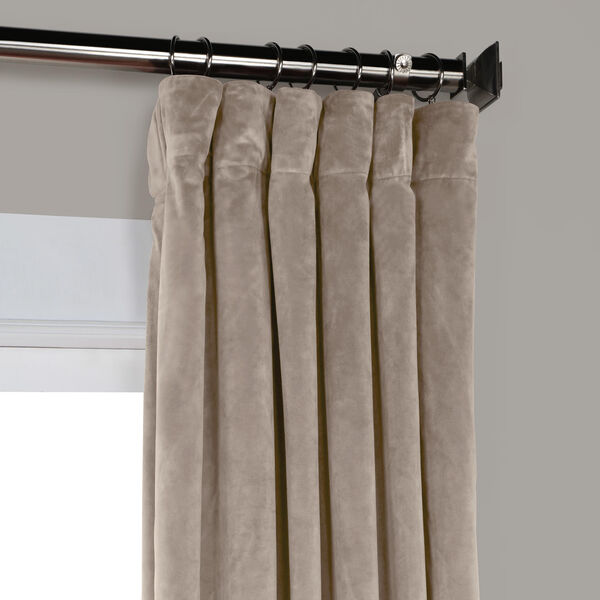 Brown 96 x 50 In. Plush Velvet Curtain Single Panel, image 7