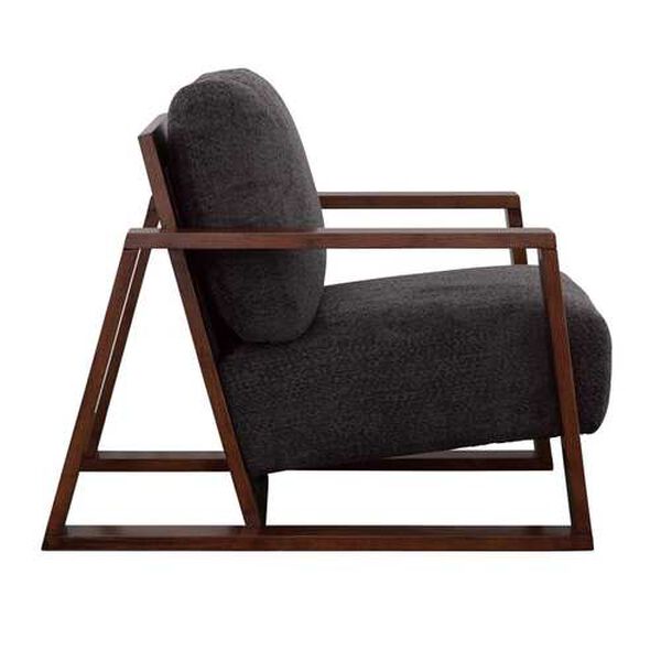Castle Rock Grey Upholstered Armchair with Wood Frame, image 3