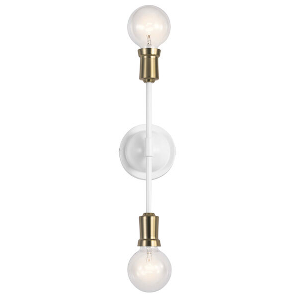Armstrong White Two-Light Wall Sconce, image 1