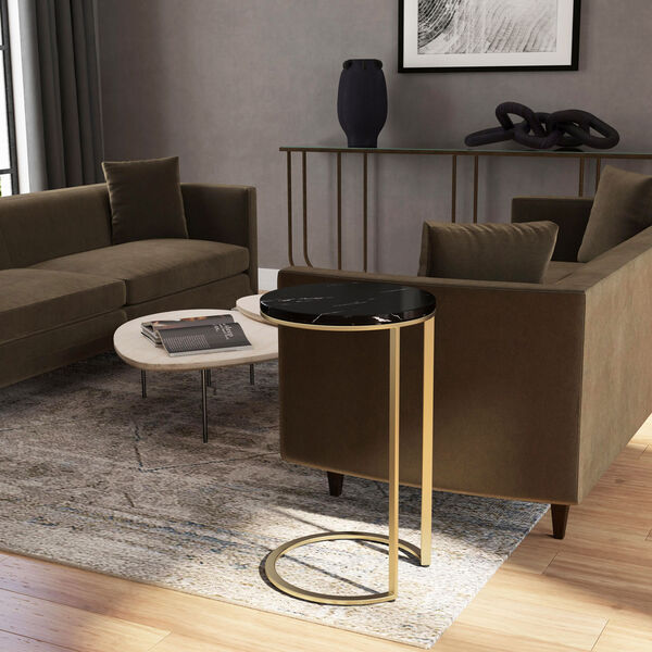 Shounderia Black Marble Accent Table, image 2