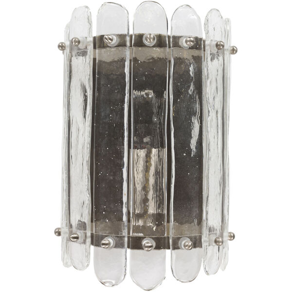 Axton Clear and Black One-Light Wall Sconce, image 1