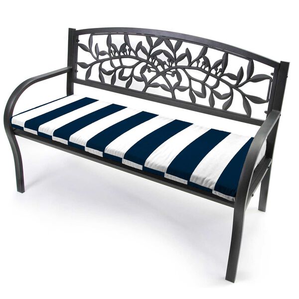 Cabana Navy Blue 48 x 18 Inches Knife Edge Outdoor Settee Swing Bench Cushion, image 4