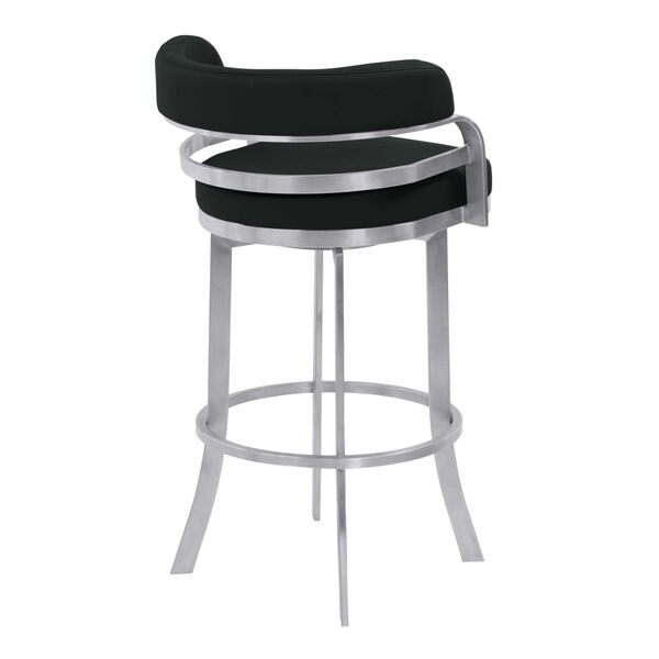 Prinz Black and Stainless Steel 26-Inch Counter Stool, image 3