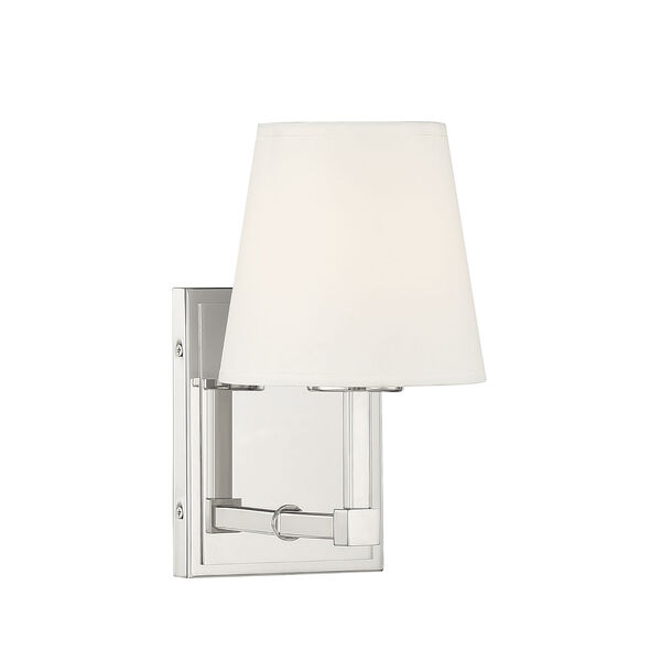 Lowry Polished Nickel One-Light Wall Sconce, image 1