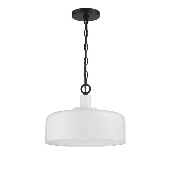 Claire White and Black One-Light Pendant, image 2