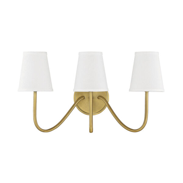 Lyndale Natural Brass Three-Light Wall Sconce, image 2