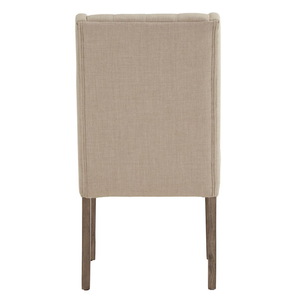 Donna Beige Tufted Linen Upholstered Dining Chair, Set of Two, image 4