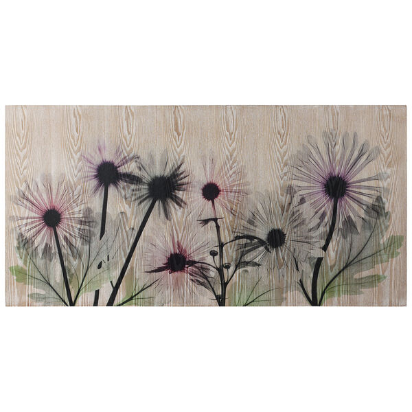 Wild Flowers Giclee Printed on Hand Finished Ash Wood Wall Art, image 2