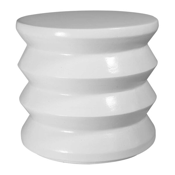 Provenance Signature Ceramic Linen Mirage Accent Table, image 1