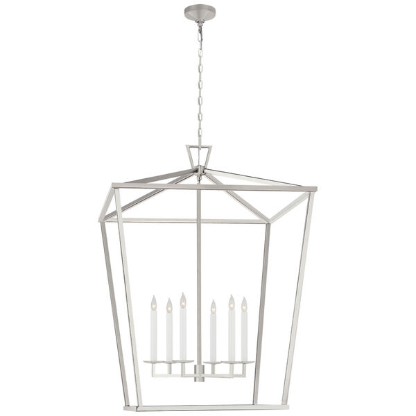 Darlana Double Extra Large Lantern in Polished Nickel by Chapman  and  Myers, image 1
