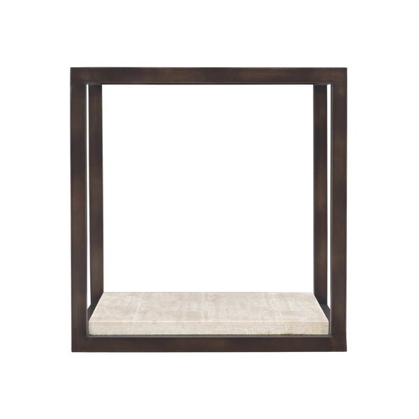 Kinsley White and Bronze End Table, image 1