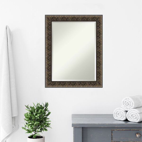 Intaglio Black 23W X 29H-Inch Bathroom Vanity Wall Mirror, image 5