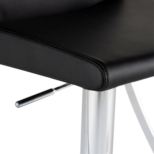 Swing Black and Silver Adjustable Stool, image 4