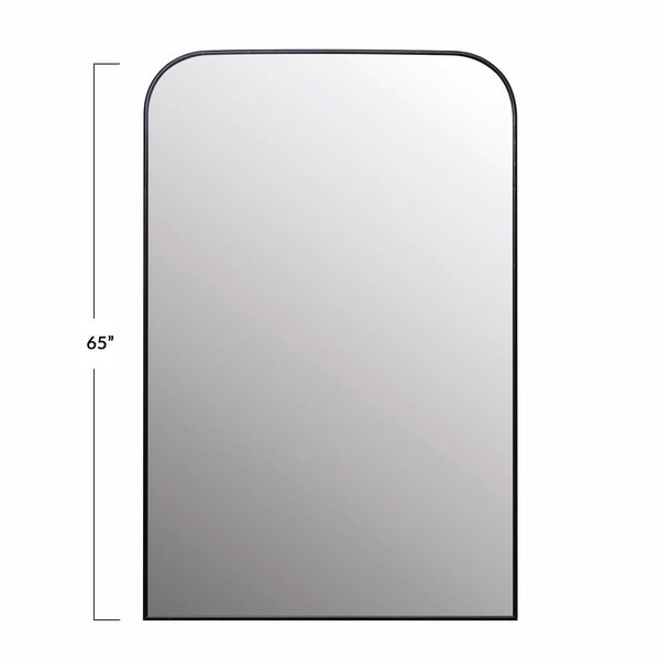 Black 42 x 65-Inch Framed Wall Mirror, image 3