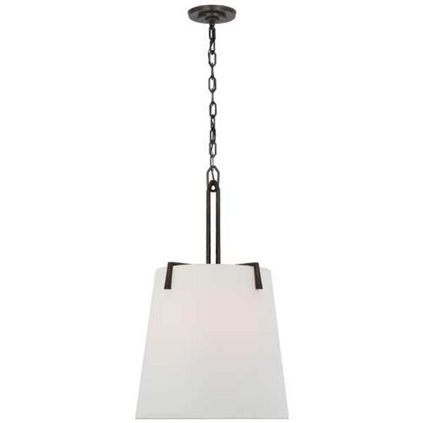 Clifford Four-Light Pendant with Linen Shade by Marie Flanigan, image 1