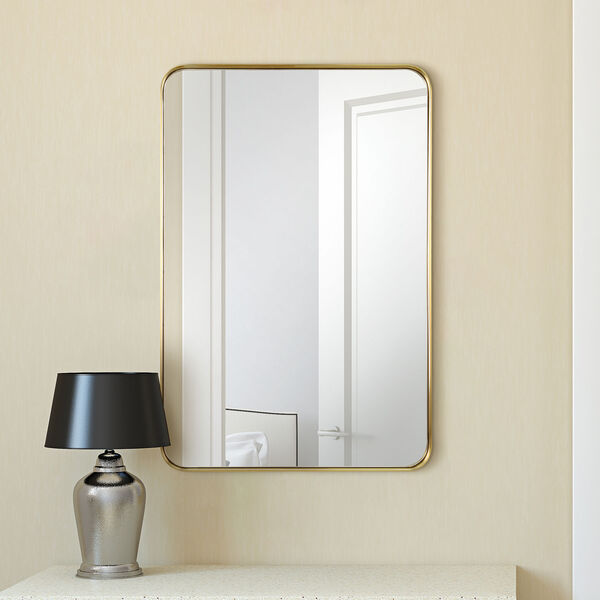 Gold 24 x 36-Inch Rectangle Wall Mirror, image 1