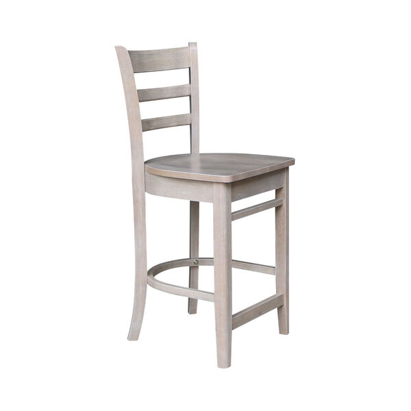 Emily Washed Gray Taupe Counter Stool, image 4