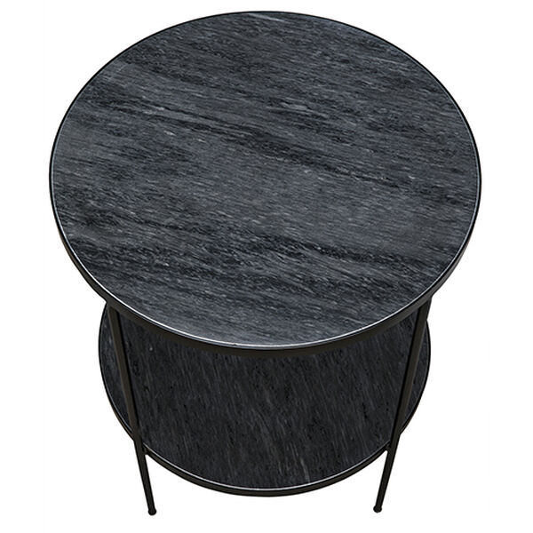 Rivoli Metal with Marble Side Table, image 7