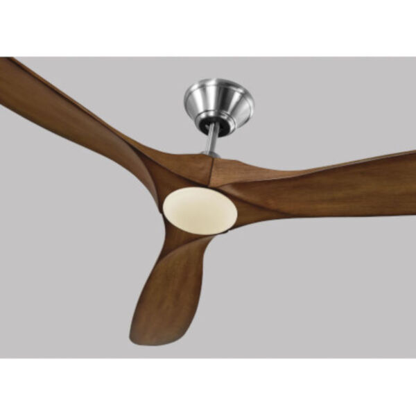 Maverick Brushed Steel Koa 70-Inch LED Ceiling Fan, image 3