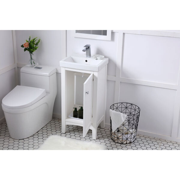 Mod White 18-Inch Vanity Sink Set, image 4