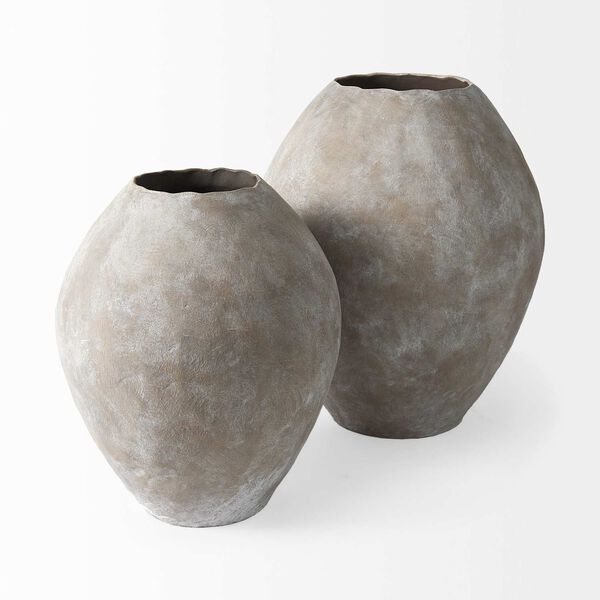 Gobi Tan Ceramic Oval Vase, image 3