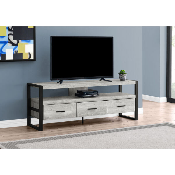 Gray 59-Inch TV Stand, image 2
